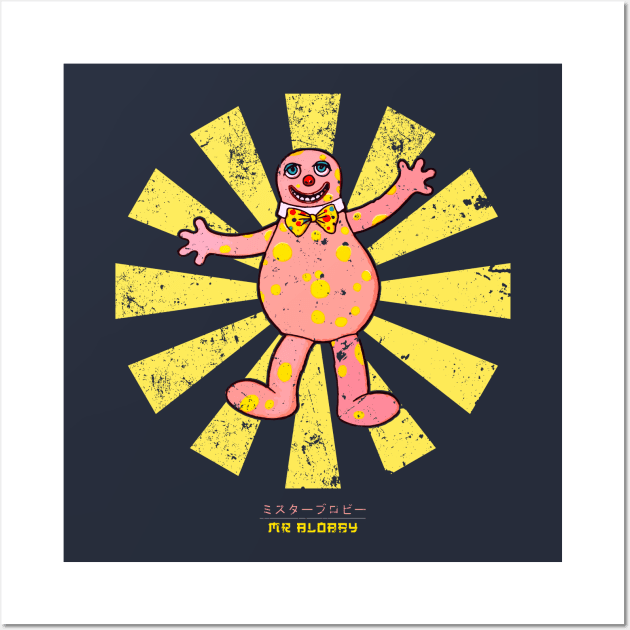 Mr Blobby Retro Japanese Wall Art by Nova5